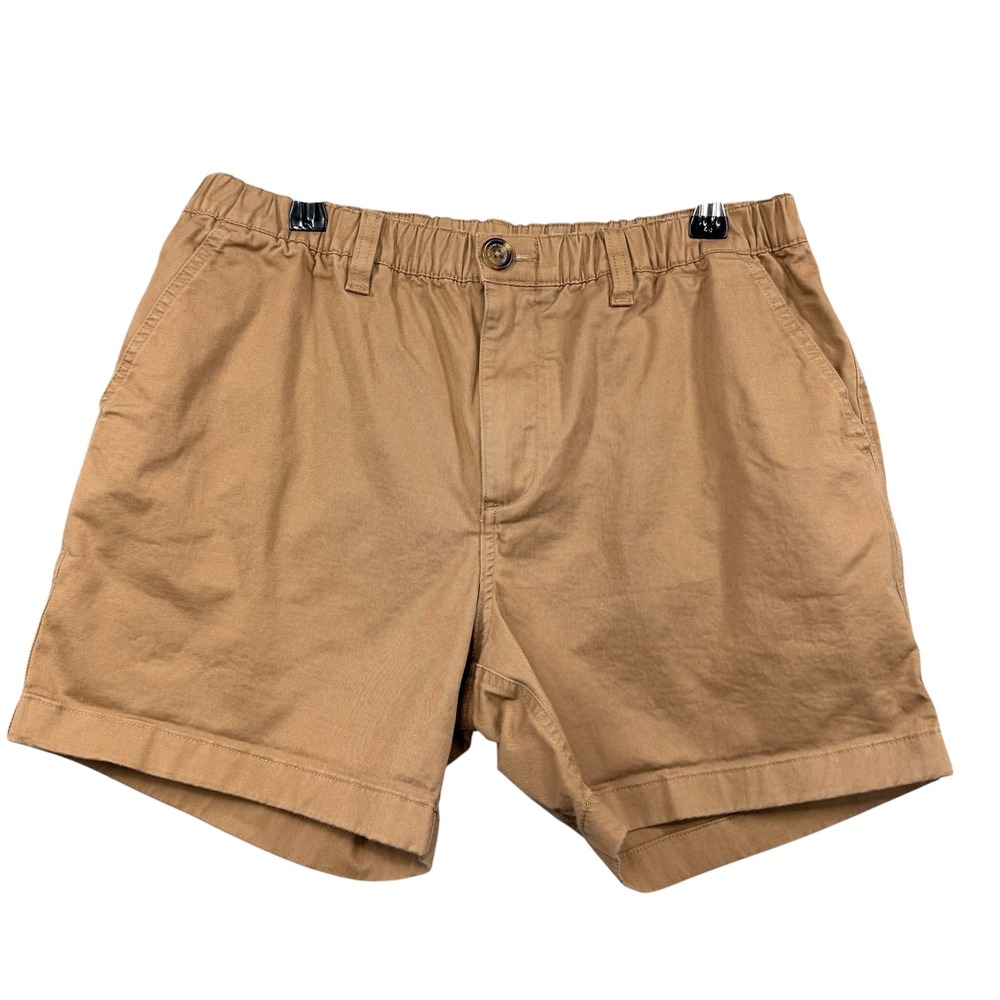 Chubbies Chino Shorts Mens Medium Tan Khaki Elastic Waist 5.5 Inch Inseam Casual